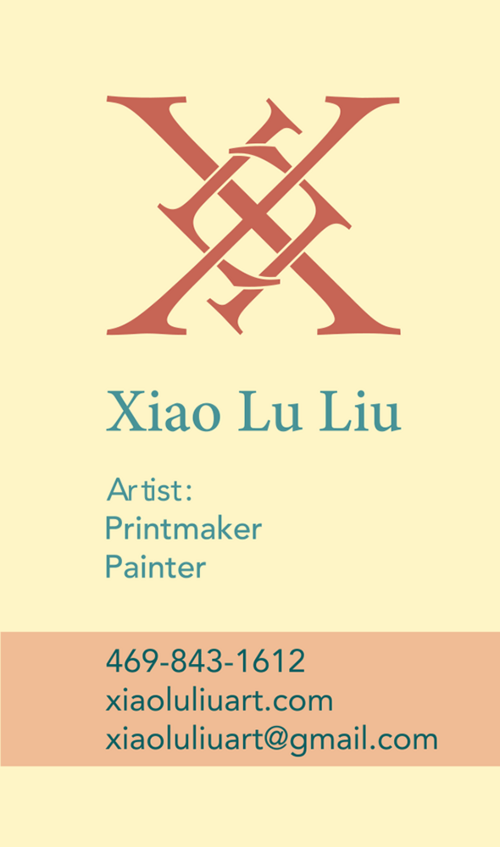 Xiao Lu Liu business card (front)